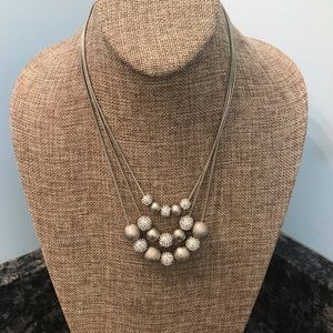 (SOLD)Chico’s fashion 3 strand necklace. Holidays!